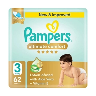 Pampers Premium Care Tape Diapers Size 3 (6-10 Kg) 62 Diapers