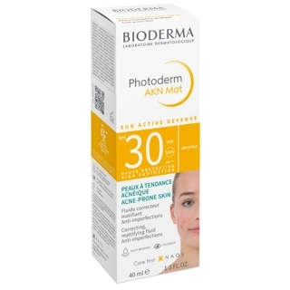 Bioderma Photoderm AKN Mat SPF 30 – Mattifying Fluid for Acne‑Prone Skin; UVA/UVB Protection 40ml