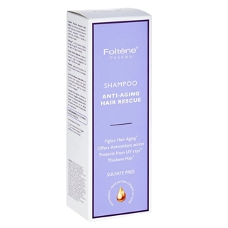 Foltène Pharma Anti‑Aging Hair Rescue Shampoo, Sulfate‑Free, Antioxidant & UV Protection, 200 ml
