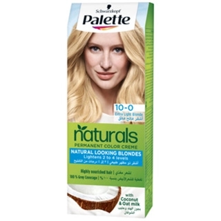 Palette Naturals 10-0 Extra Light Blonde, Permanent Color Creme, Natural-Looking Blondes, 100% Grey Coverage