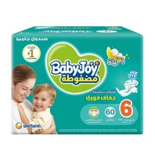 Babyjoy Tape Diapers Size 6 2XL (16-25 Kg) Jumbo Box 60 PCs