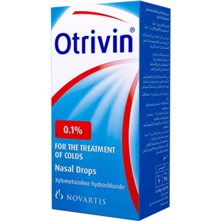 Otrivin 0.1% Adult Nasal Drops For Nasal Congestion & Sinus Problems 10 ml