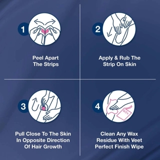 Veet Professional Wax Strips for Normal Skin with Shea Butter for Legs & Body 20 Strips