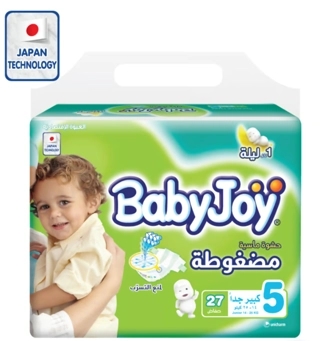 Babyjoy Tape Diapers, Size 5 junior (14-23kg), Value Pack - 27 Diapers