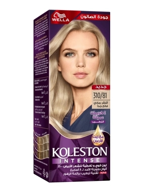 Wella Koleston Intense Hair Color 310/81 Very Light Ash Blonde, Salon Quality, With Argan Oil, 4 Deep Moisturizing Creams
