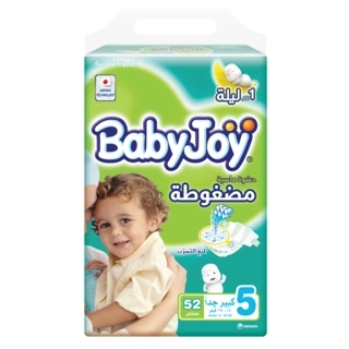 Babyjoy Tape Diapers Size 5 junior (14-23 Kg) Mega Pack 52 Pcs