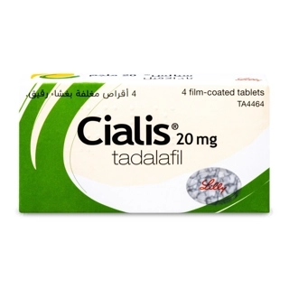 Cialis Tablets, Tadalafil 20mg, for Erectile Dysfunction Treatment - 4 Tablets