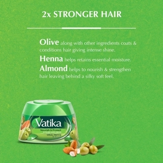 Dabur Vatika Olive Henna and Almond Hair Cream Twin Pack 2x140ml