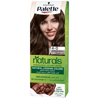 Palette Naturals Permanent Color Creme 4-0 Medium Brown
