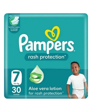 Pampers Tape Diapers Rash Protection Size 7 (+15 kg) 30 Diaper