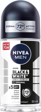 Nivea Anti Perspirant Roll On Invisible Black And White Original For Men 50ml