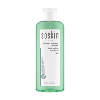 Soskin Paris Purifying Cleansing Gel, gentle daily cleanse for oily skin, 250 ml