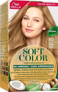 Wella Soft Color Kit 80 Light Blonde Hair Color For Bright Natural Coverage