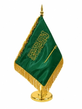 Luxury Embroidered Desk Flag with Base G2