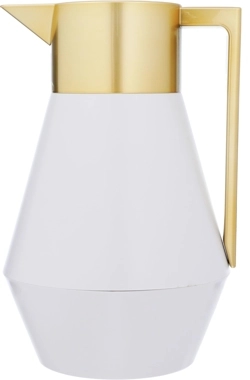 Lydia Thermos, White, Golden Handle, 1L, Everest