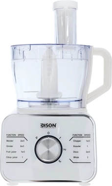 EDISON 1100W White Turbo Multifunction Food Processor