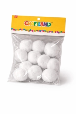 Cotton White 3 cm 12 pcs