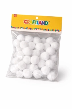 Cotton White 2 cm 60 pcs