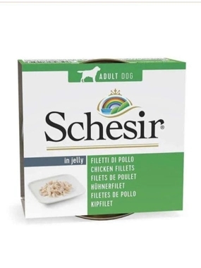 Schesir ChickenFlake And Rice In Jelly Dog Wet Food 150g