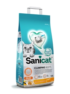Sanicat Clumping White Vanilla Mandarin Cat Litter 10L