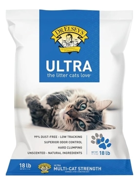 DR. Elseys Ultra Clumping Unscented Natural Ingredients Cat Litter 8.16kg / 18 Lb