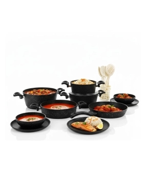 Mr. Cook cookware set 18 pieces black