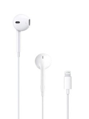 Wired iPhone Lightning headset white color-TIT