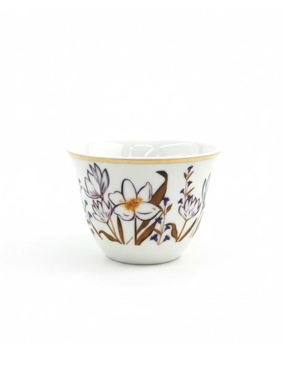 Luxury Floral-Pattern Porcelain Cup Set – 12 Pieces