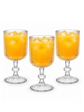 Green Apple Glass Serving Cups 350 ml 3 Pieces