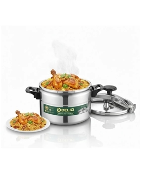 Delici 9 liter silver pressure cooker