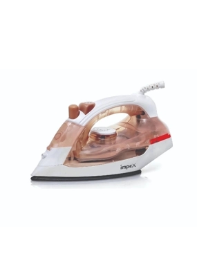 Orange and white ceramic impex electric steam iron overheat resistant
