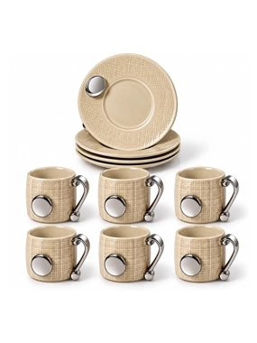 6 Piece Cup Saucer Set