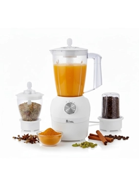 Electric mixer with grinder 3*1 with a capacity of 1.75 L-400 W,Royal White