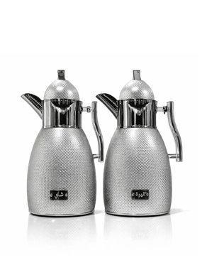 Luxury Tea & Coffee Thermos Set 1L – Elegant Textured Design