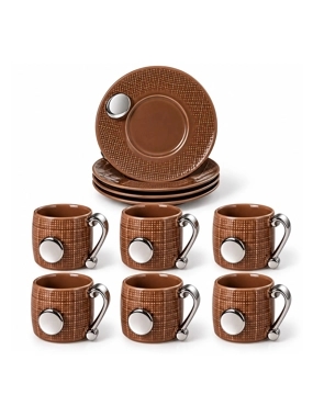6 Piece Cup Saucer Set