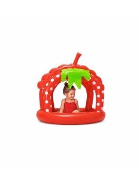 Strawberry Inflatable Kids Pool with Sunshade Canopy