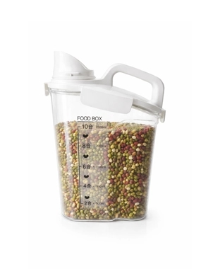 Transparent Food Storage Container with Lid & Pour Spout – 2.5L Capacity