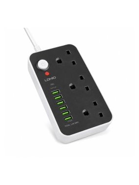 3Meter power extension with 6 USB ports