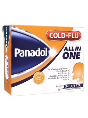 Panadol Cold & Flu All in One 24 Tablets