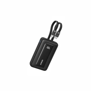 Anker Zolo 35Wh 10000mAh Power Bank with USB Type C and 2 Built in Cables Black