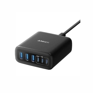 Anker 112W Charging Dock with 3 USB Ports and 3 Type C Ports Black