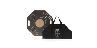 Luxury Jaccaro Game, Large Size (47cm) in Gray Color with Playing Cards, for 4 Players, Complete with All Accessories and Bag.