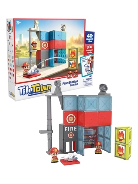 Moose Toys Tile Town Fire House Set