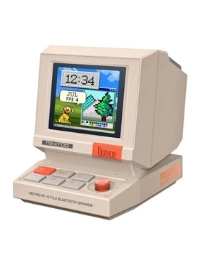Divoom MiniToo Retro Pixel Bluetooth Speaker - White