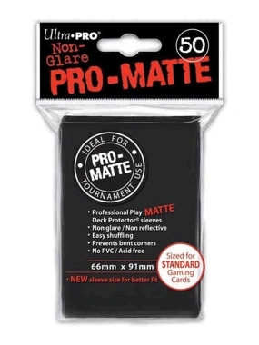 Ultra Pro Matte Sleeves Standard - black (50 count)
