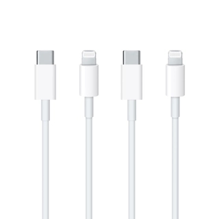 2 Pieces Apple Usb-C To Lightning Cable 1M - White