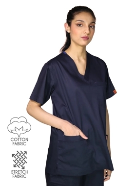 Oxygen Unisex Scrub Set Dark Navy Blue B15X