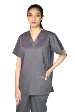 Oxygen Unisex Stretch Scrub Set - Dark Gray B15X