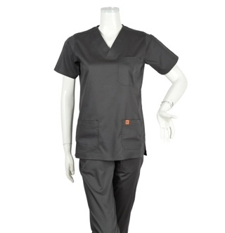 Oxygen Unisex Scrub Set -Dark Gray B10