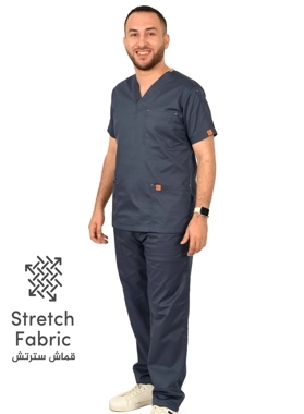 Oxygen Unisex Scrub Set Dark Gray B15X